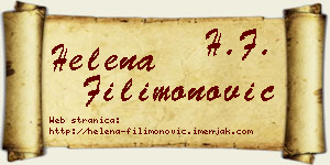Helena Filimonović vizit kartica